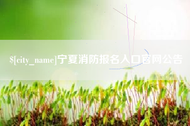 贵阳宁夏消防报名入口官网公告