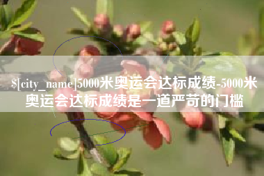 贵阳5000米奥运会达标成绩-5000米奥运会达标成绩是一道严苛的门槛