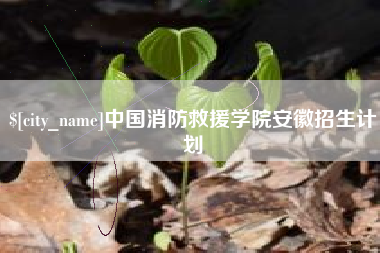 贵阳中国消防救援学院安徽招生计划