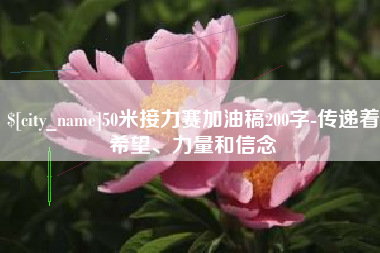 贵阳50米接力赛加油稿200字-传递着希望、力量和信念