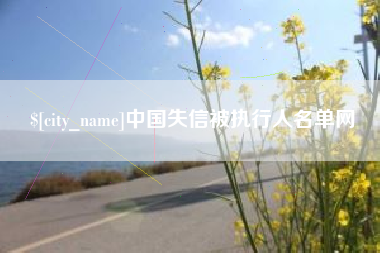 贵阳中国失信被执行人名单网