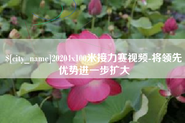 贵阳20204x100米接力赛视频-将领先优势进一步扩大