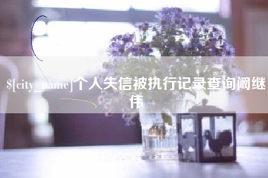 贵阳个人失信被执行记录查询阚继伟