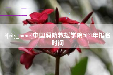 贵阳中国消防救援学院2021年报名时间