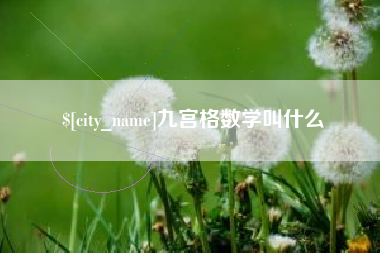 贵阳九宫格数学叫什么