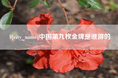 贵阳中国第九枚金牌是谁得的