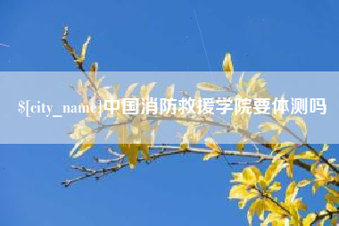 贵阳中国消防救援学院要体测吗