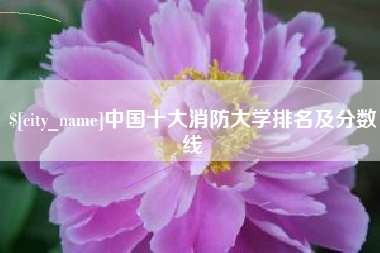 贵阳中国十大消防大学排名及分数线