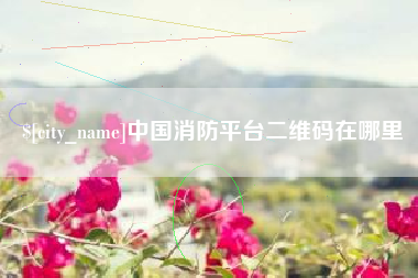 贵阳中国消防平台二维码在哪里
