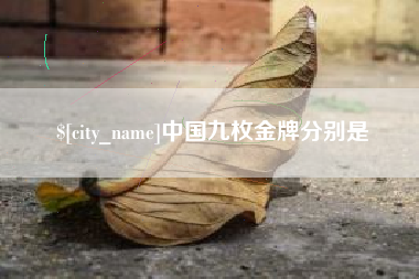 贵阳中国九枚金牌分别是