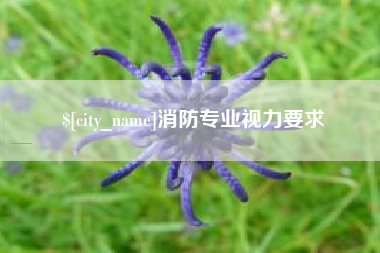 贵阳消防专业视力要求