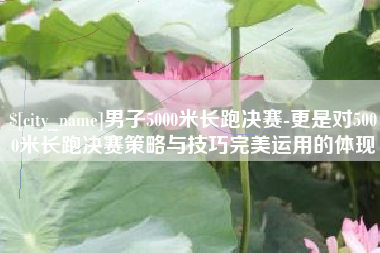 贵阳男子5000米长跑决赛-更是对5000米长跑决赛策略与技巧完美运用的体现