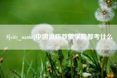 贵阳中国消防救援学院都考什么