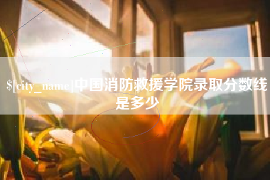 贵阳中国消防救援学院录取分数线是多少