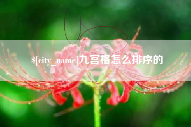 贵阳九宫格怎么排序的