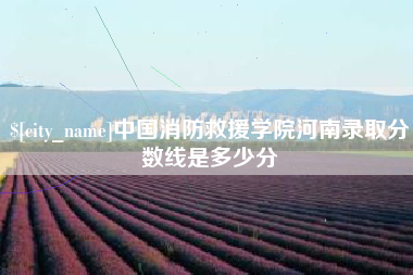 贵阳中国消防救援学院河南录取分数线是多少分