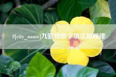 贵阳九宫格数字填法和规律