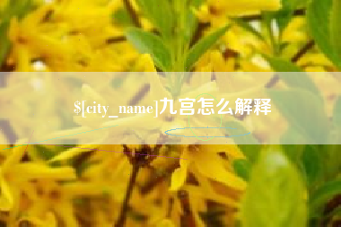 贵阳九宫怎么解释