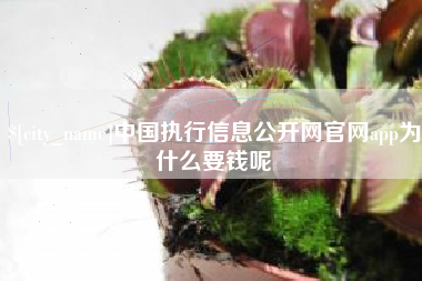 贵阳中国执行信息公开网官网app为什么要钱呢